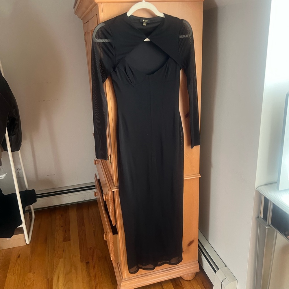 AFRM Black Long Sleeve Dress